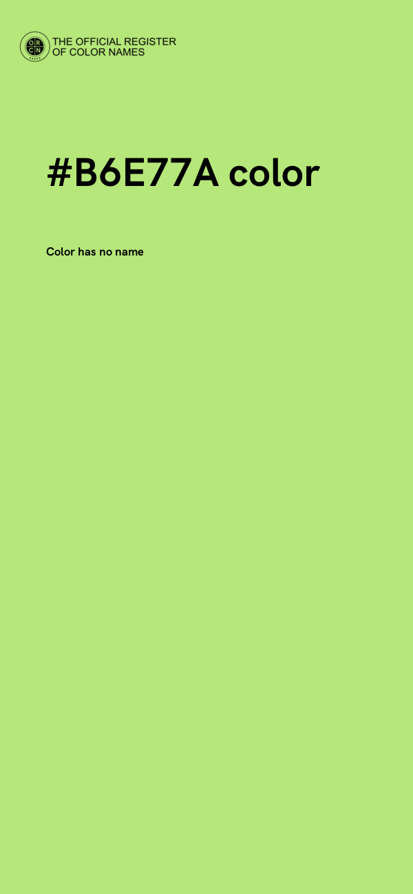 #B6E77A color image