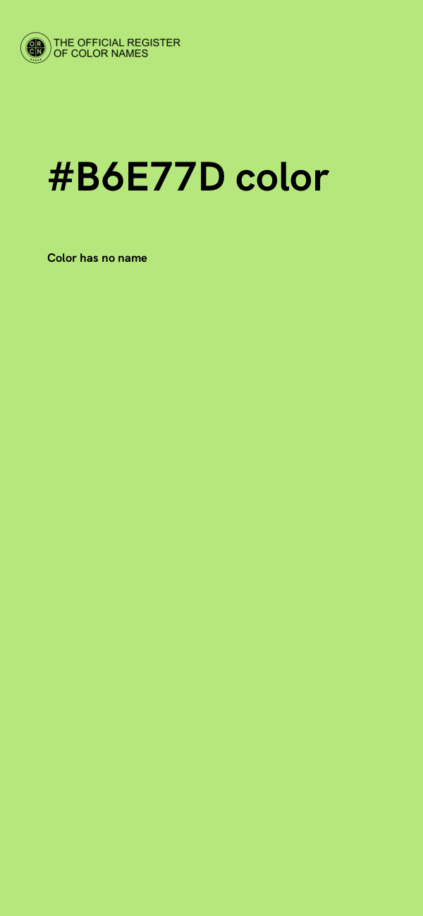 #B6E77D color image