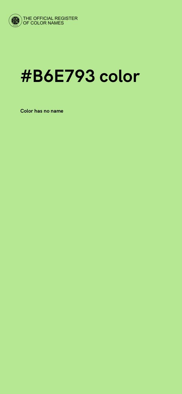 #B6E793 color image