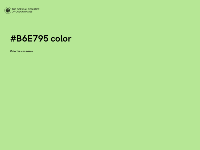 #B6E795 color image