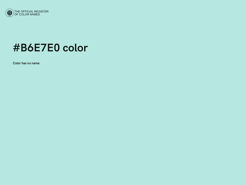 #B6E7E0 color image