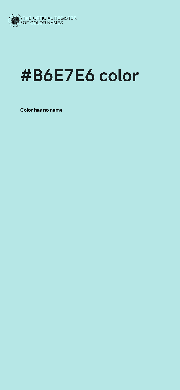 #B6E7E6 color image