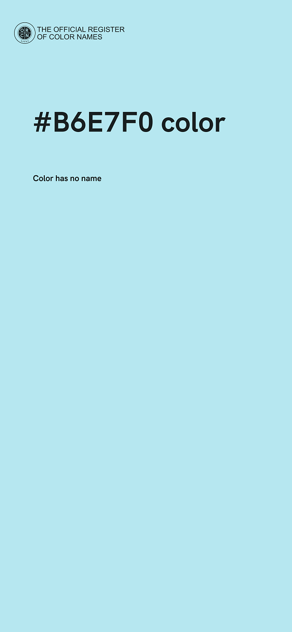 #B6E7F0 color image