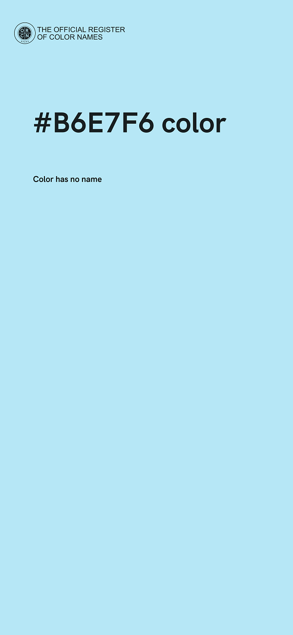 #B6E7F6 color image