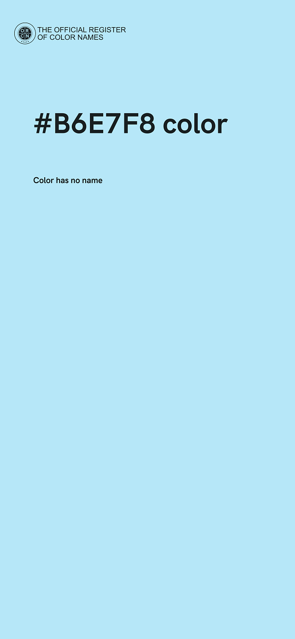 #B6E7F8 color image