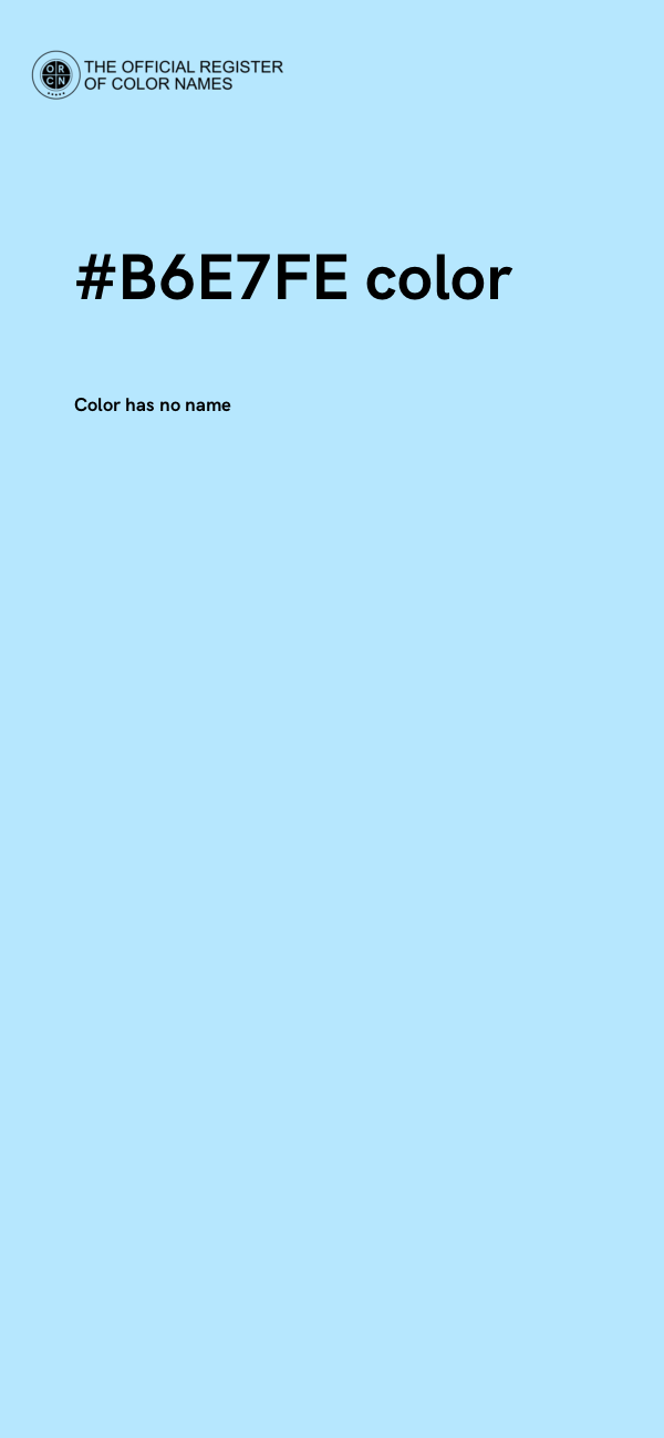 #B6E7FE color image