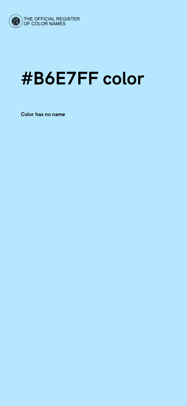#B6E7FF color image