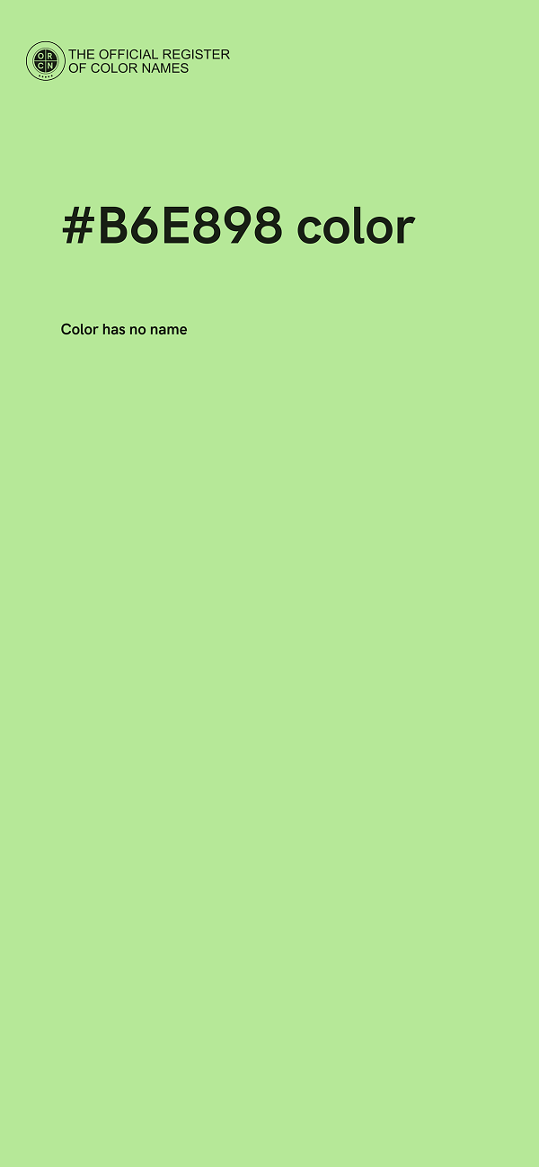 #B6E898 color image