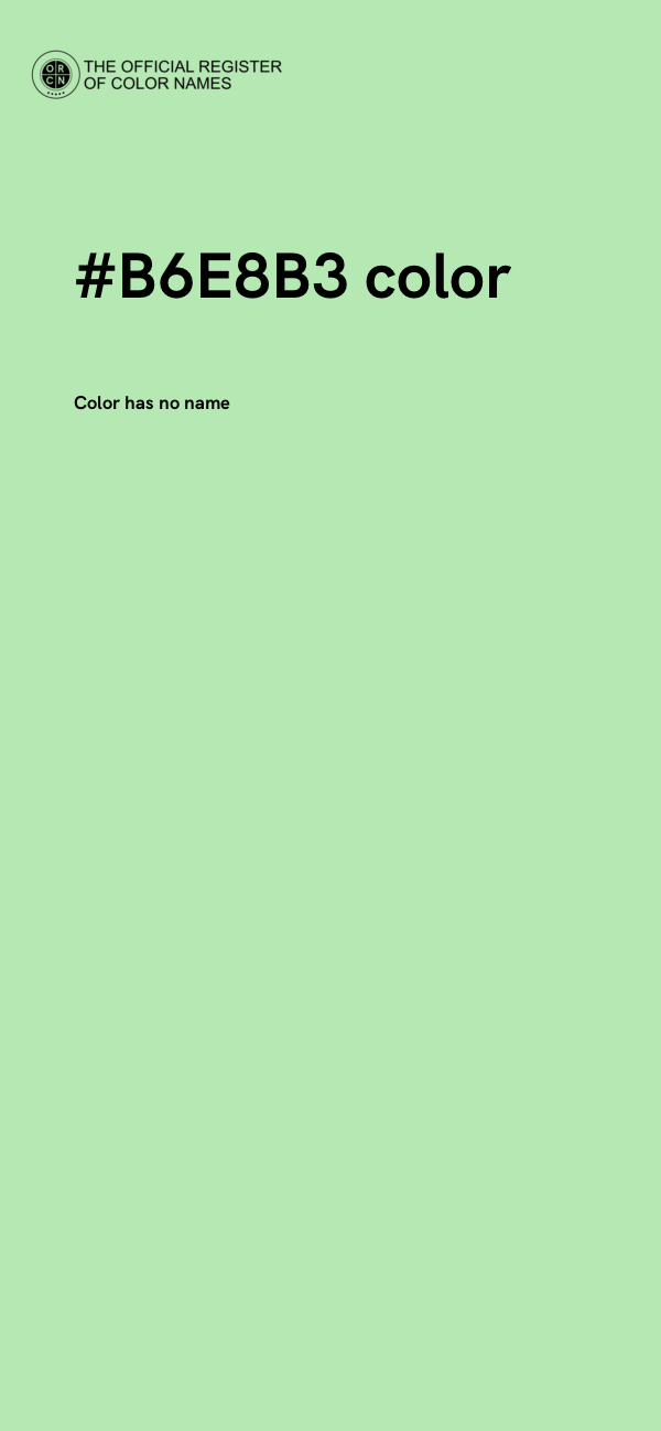 #B6E8B3 color image