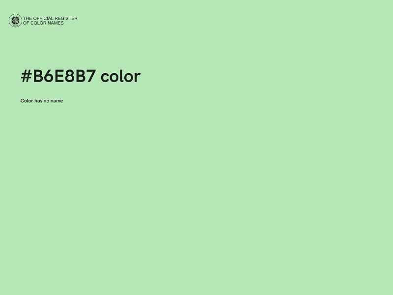 #B6E8B7 color image