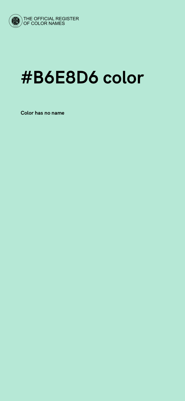 #B6E8D6 color image