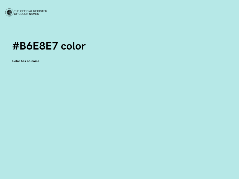 #B6E8E7 color image