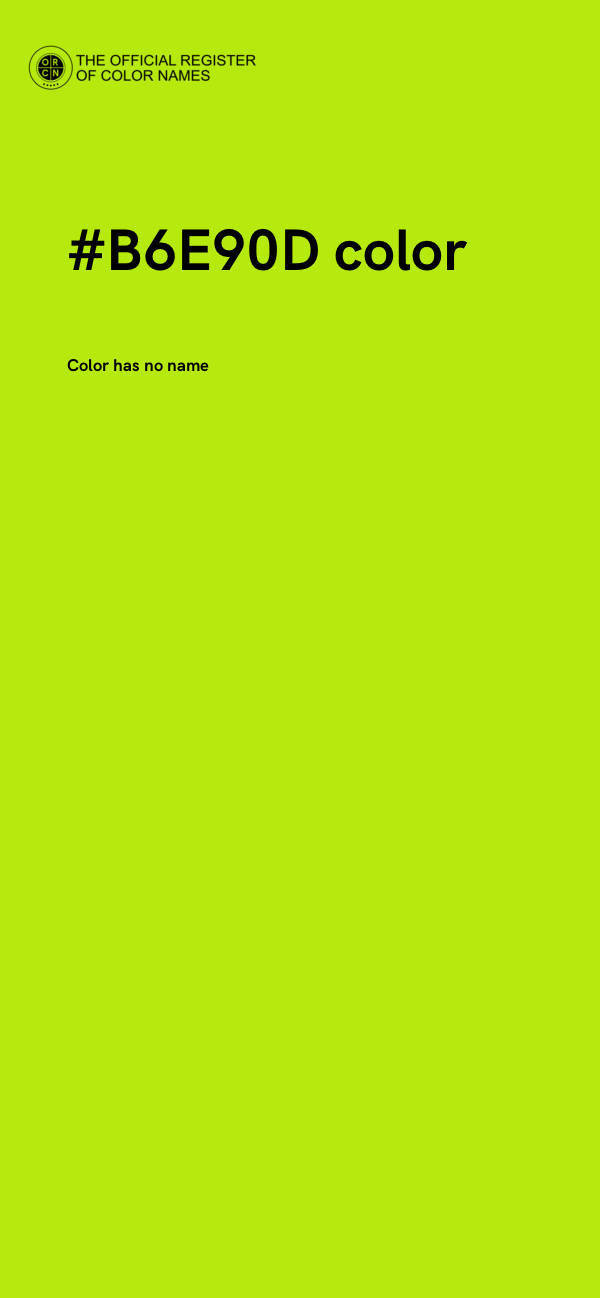 #B6E90D color image