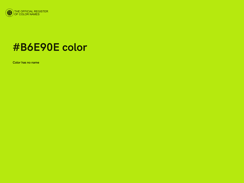 #B6E90E color image