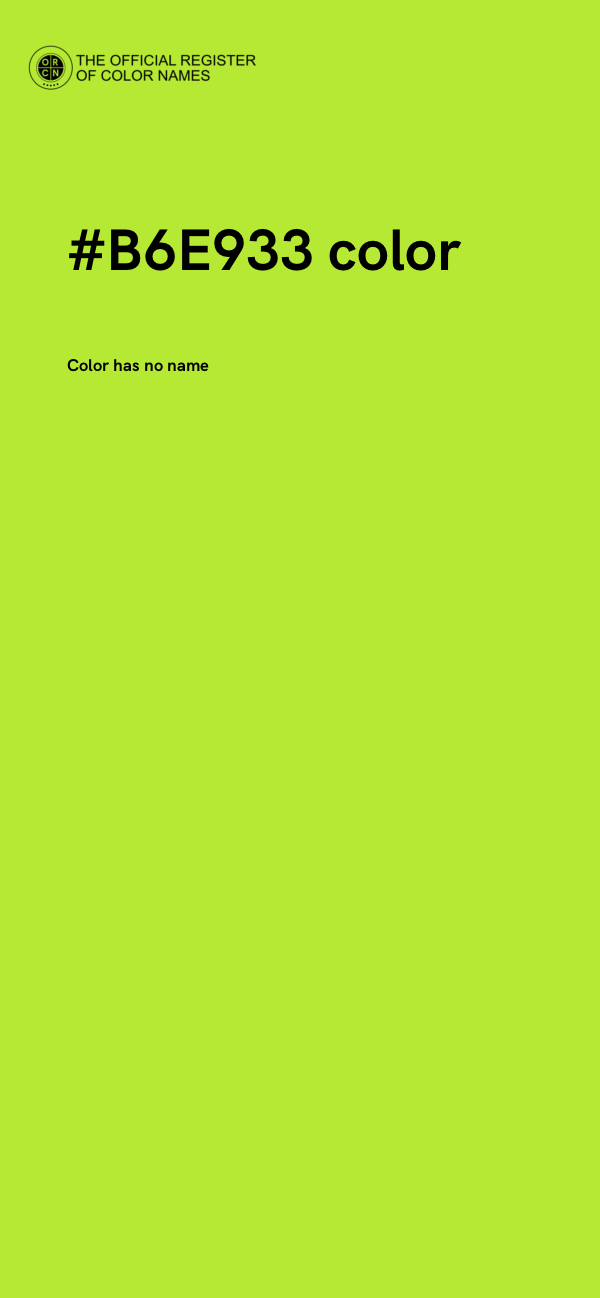 #B6E933 color image