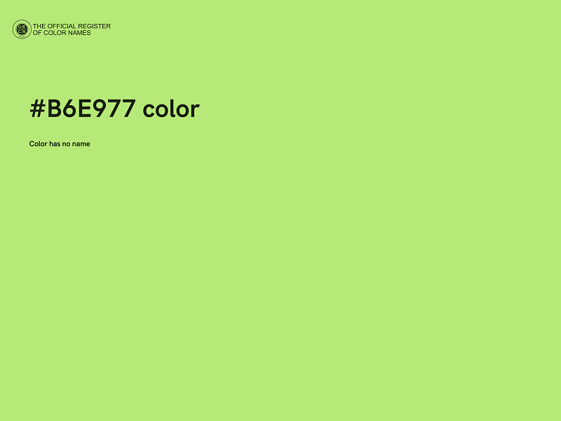 #B6E977 color image