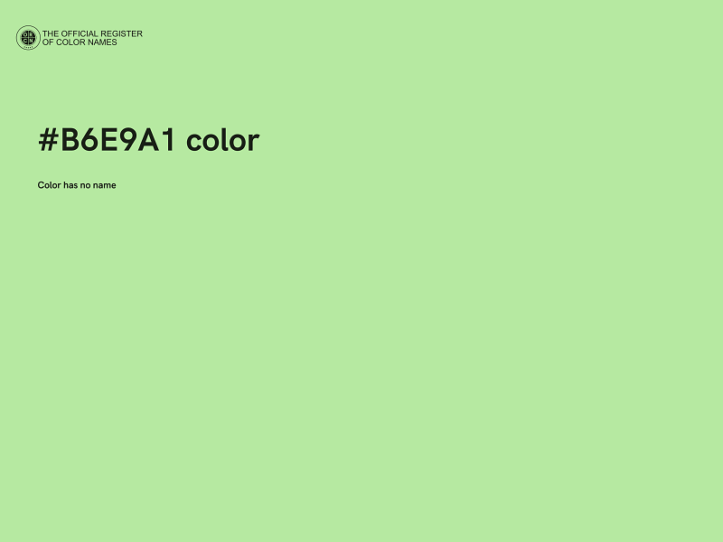 #B6E9A1 color image