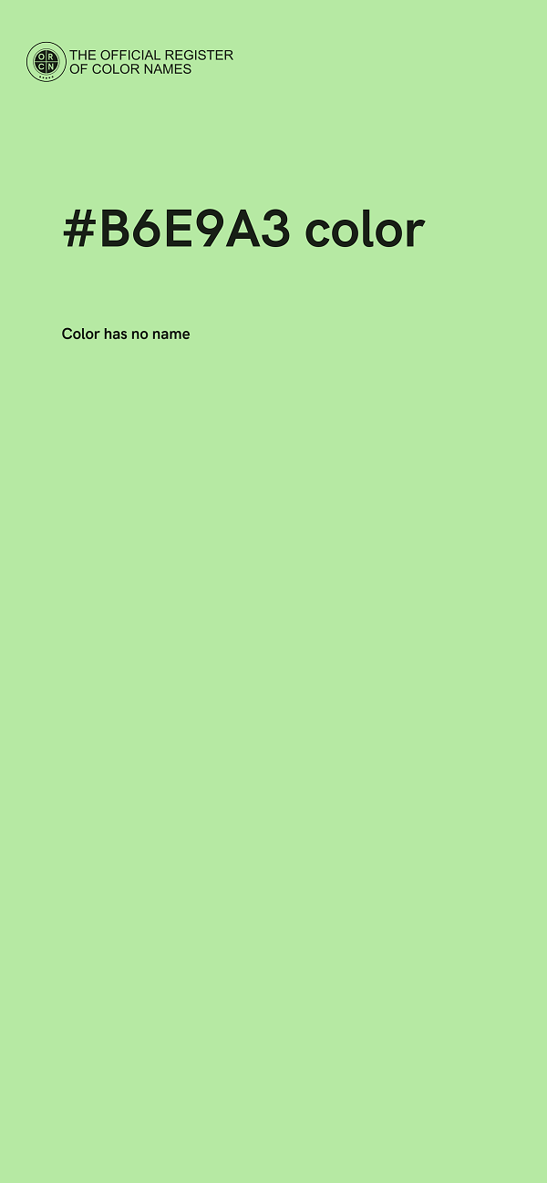 #B6E9A3 color image