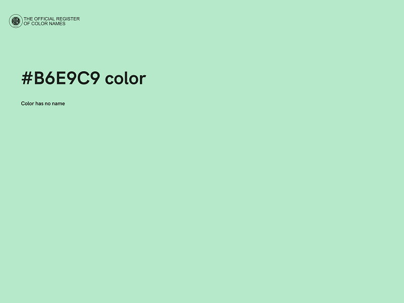 #B6E9C9 color image