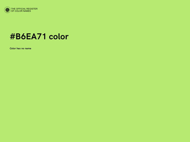 #B6EA71 color image