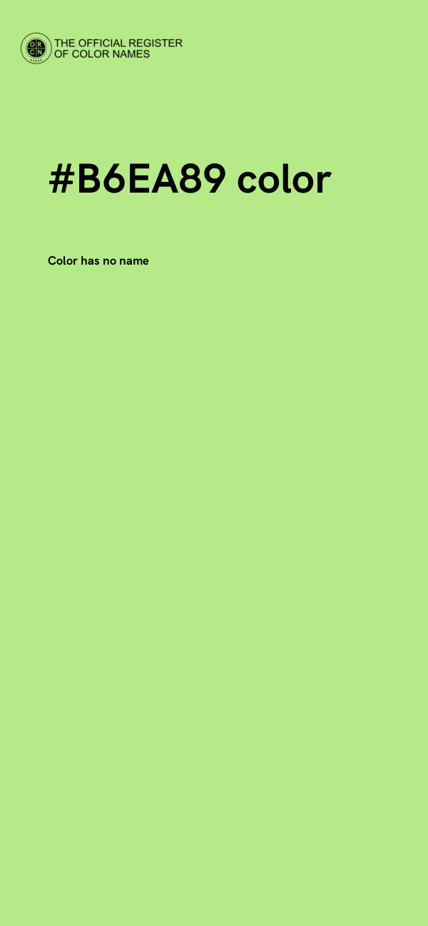 #B6EA89 color image