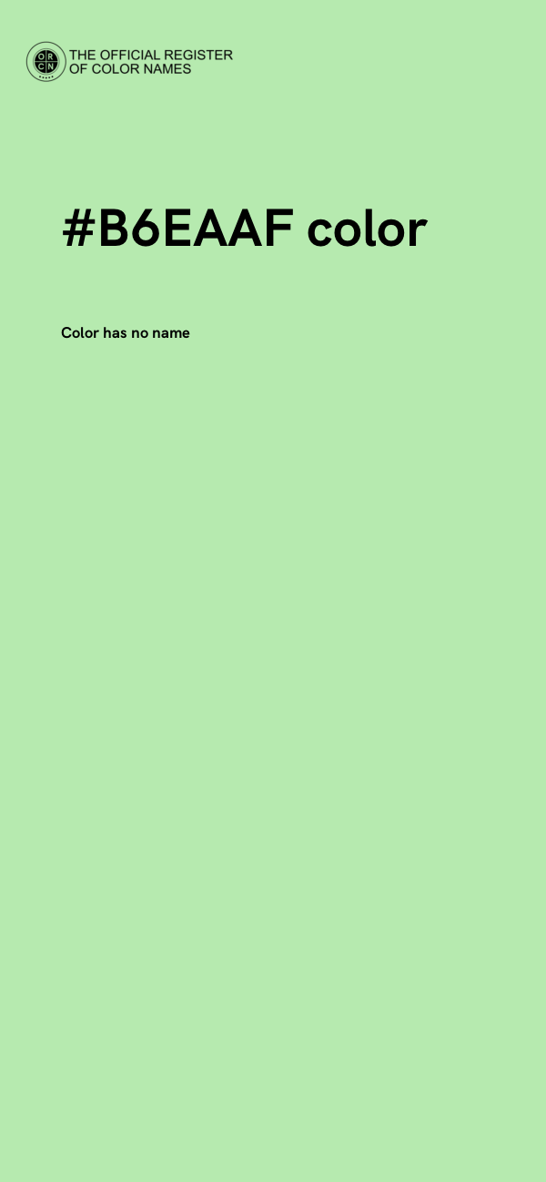 #B6EAAF color image