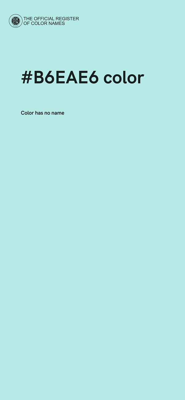 #B6EAE6 color image