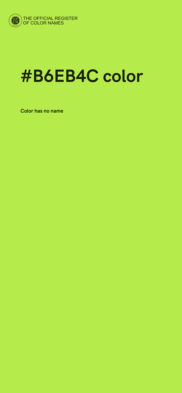 #B6EB4C color image