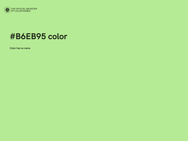 #B6EB95 color image