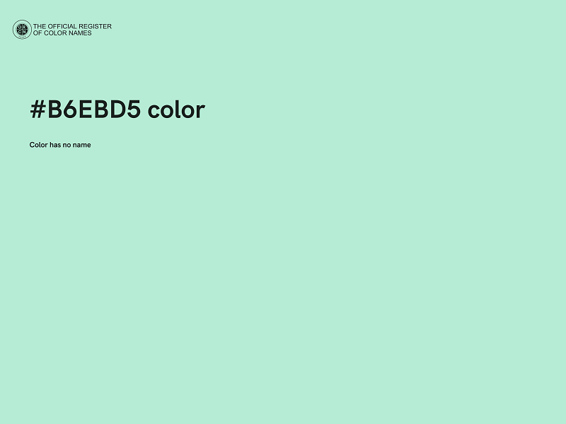 #B6EBD5 color image