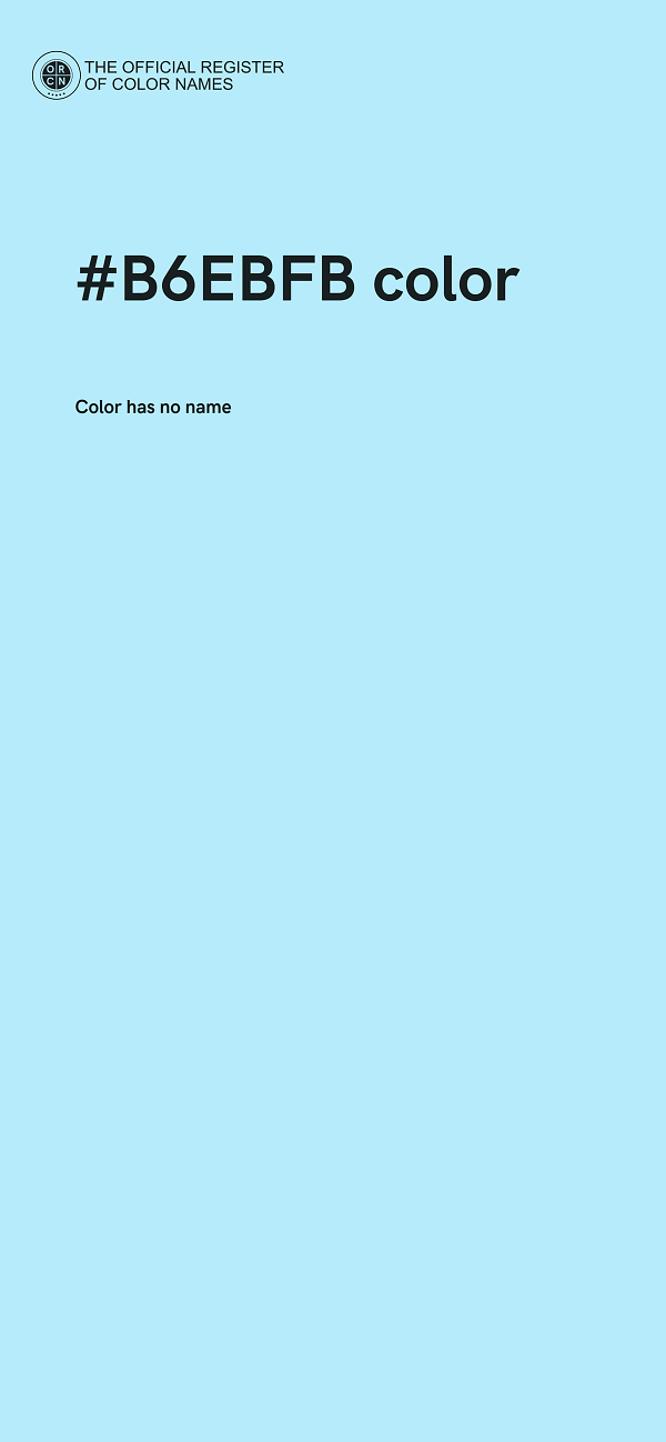 #B6EBFB color image