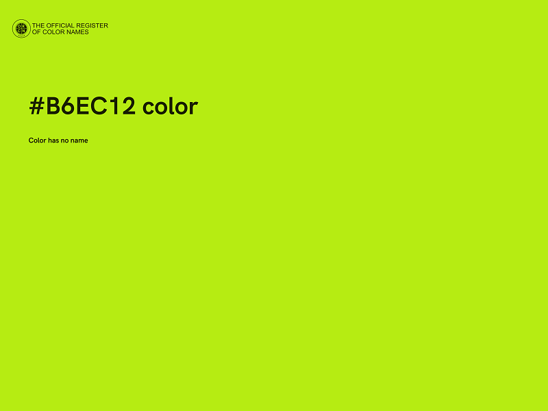#B6EC12 color image