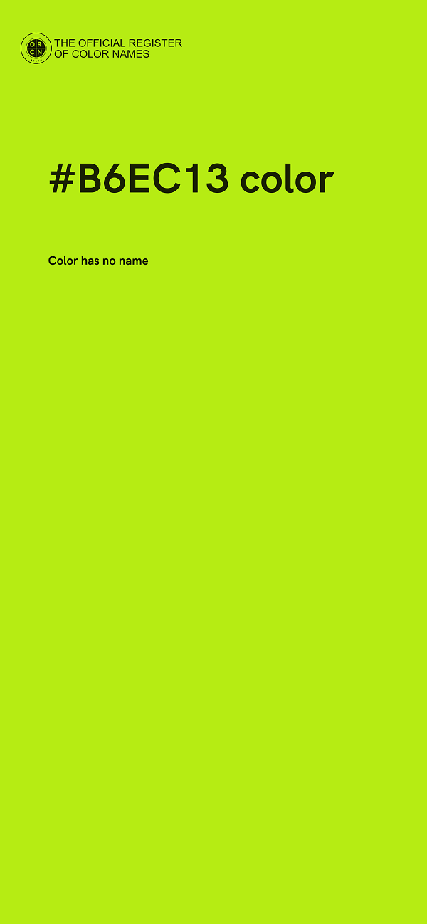 #B6EC13 color image
