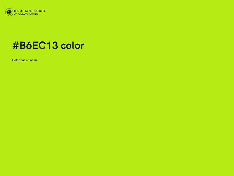 #B6EC13 color image
