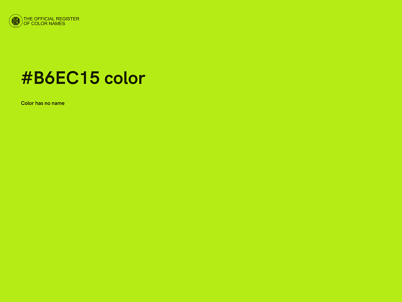 #B6EC15 color image