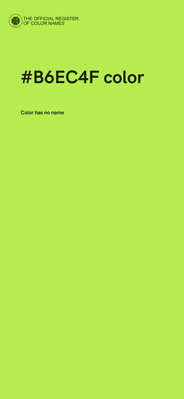 #B6EC4F color image
