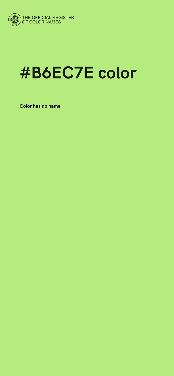 #B6EC7E color image