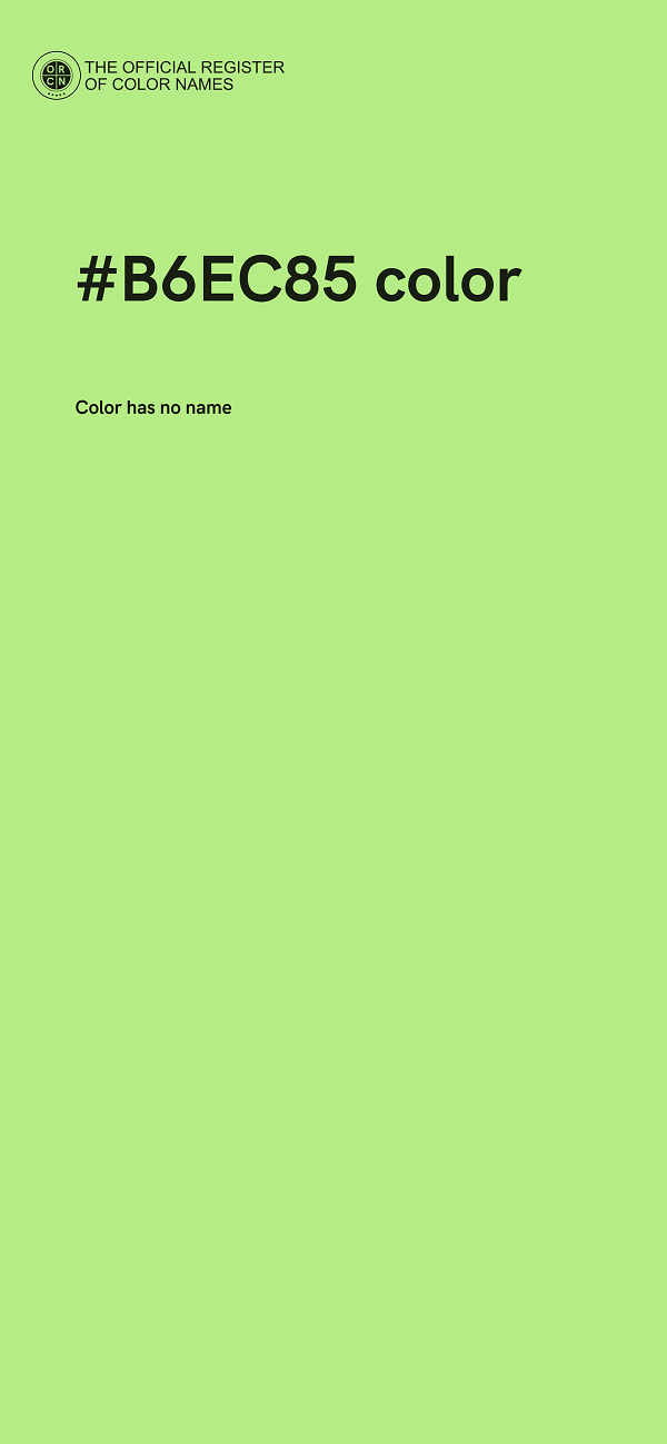 #B6EC85 color image