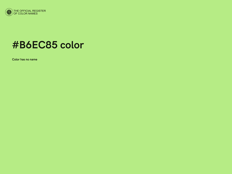 #B6EC85 color image