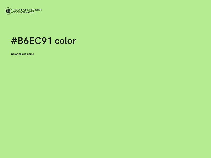 #B6EC91 color image