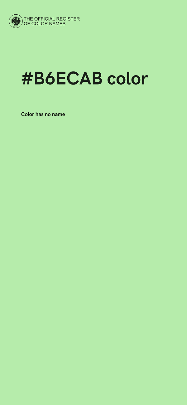 #B6ECAB color image