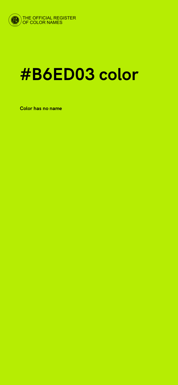 #B6ED03 color image