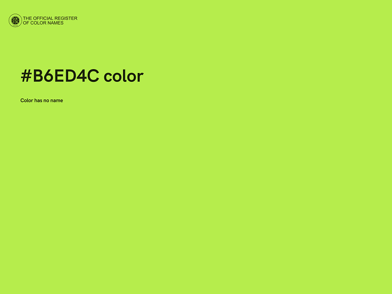#B6ED4C color image