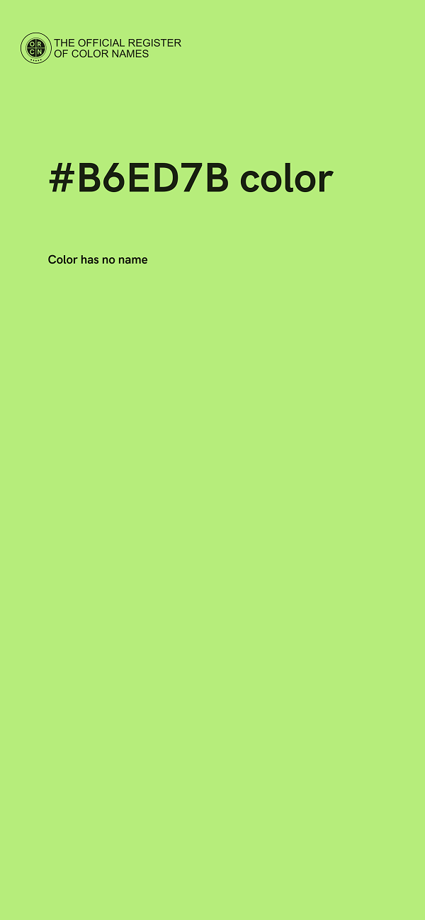 #B6ED7B color image