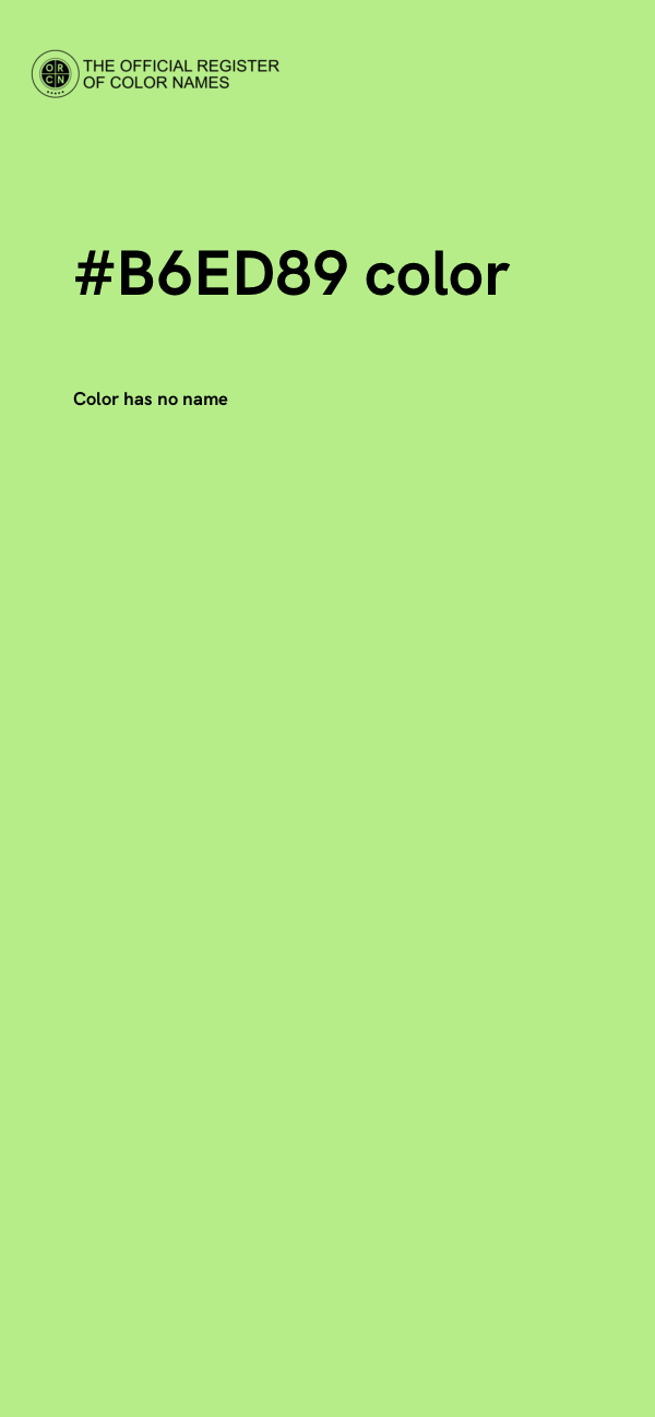 #B6ED89 color image