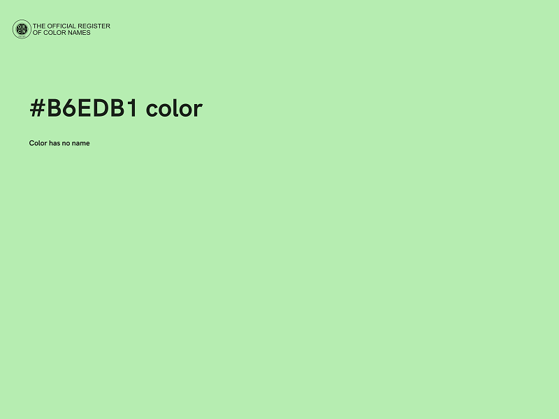 #B6EDB1 color image