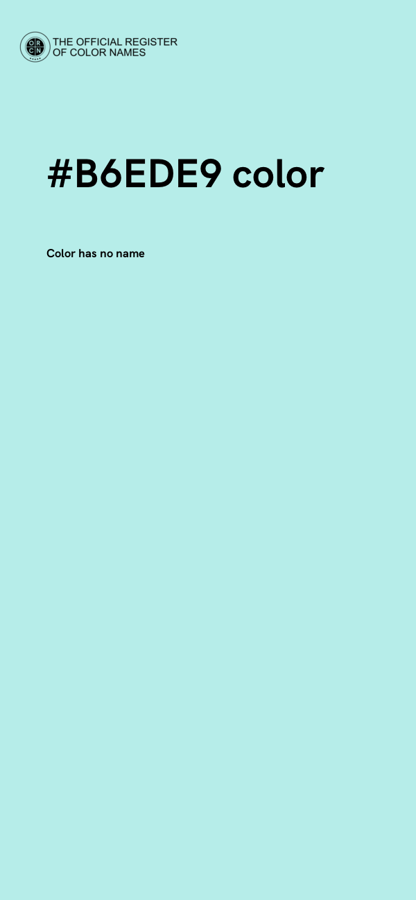 #B6EDE9 color image