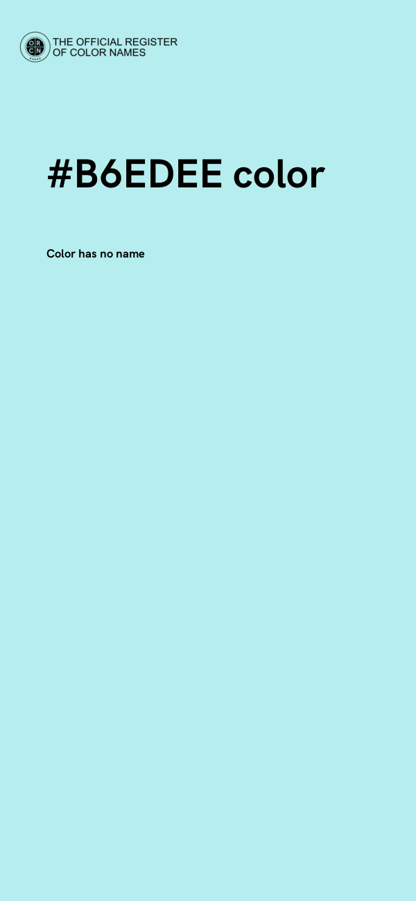 #B6EDEE color image