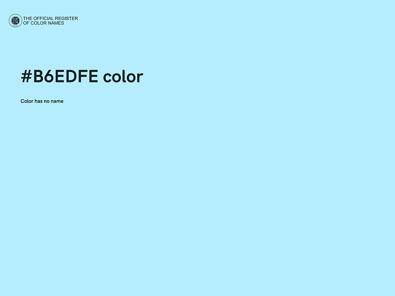 #B6EDFE color image