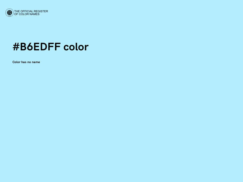 #B6EDFF color image